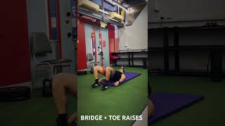 BRIDGE AND TIBIALIS RAISES TOE RAISES KNEEREHAB functionalfitness functionalrehab fit [upl. by Eilatam]