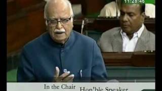 LK Advanis speech in Lok Sabha on Terrorism  Part 1 [upl. by Suicul607]