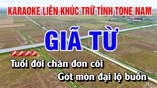 Karaoke Liên Khúc Trữ Tình Tone Nam Nhạc Sống Dễ Hát  Giã Từ  Nguyễn Linh [upl. by Adriane]