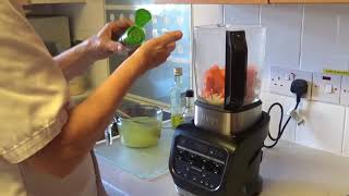 Making carrot soup in the Ninja blender Crazy Chef Ninja cooking [upl. by Quarta]