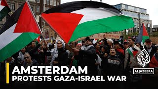 Massive Amsterdam march shows solidarity with Palestine [upl. by Chloris719]