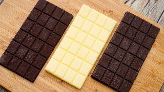 HOMEMADE CHOCOLATE BAR RECIPE l WITH BUTTER l WITHOUT COCONUT OIL or COCOA BUTTER [upl. by Aiuqram]