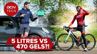 Car Vs Bike Which Is More Efficient  GCN Fuel Economy Challenge [upl. by Phira]