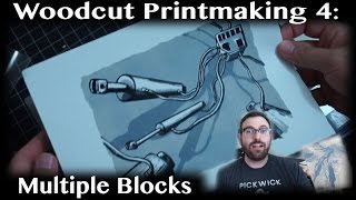 Woodcut Printmaking Basics 4  Multi Blockcolor printing [upl. by Aicilyhp985]