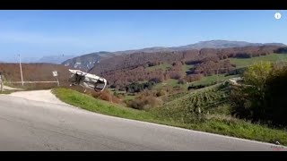 Crash Massimo Zanin Cristiano Rosina BMW M3 E30 Rally Storico Città di Bassano [upl. by Dulcea]