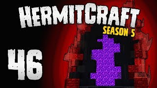 HermitCraft 5  EPIC DEMON Gate  46 Minecraft 112 [upl. by Attaynek686]