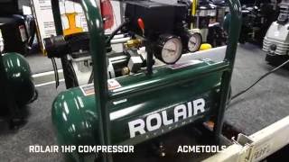 QUIETEST AIR COMPRESSOR Rolair 1 HP Ultra Quiet Oil Less Compressor [upl. by Nahgiem]