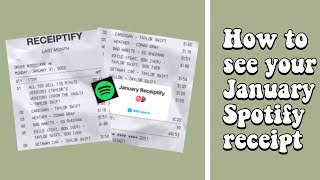 How to see yourSpotifyreceipt  January 2022  Hridyak [upl. by Schroder]