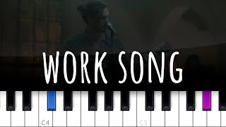 Work Song  Hozier piano tutorial [upl. by Sible]