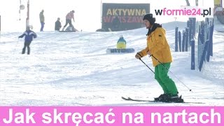 Narty zjazdowe  jak skręcać [upl. by Adnohr]