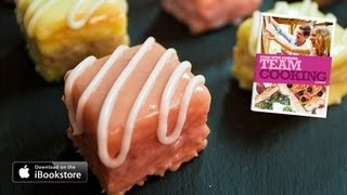 Fondant Fancies Recipe Team Cooking [upl. by Kolnick]