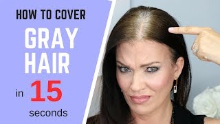 HOW TO Cover GRAY HAIR  IN SECONDS without coloring your hair [upl. by Maynord527]