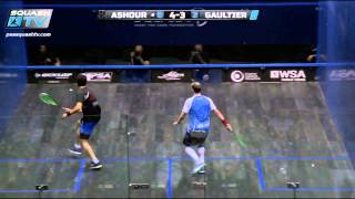 Squash  MegaRallies EP69  Ashour v Gaultier Allam British Open 2014 [upl. by Airotahs]