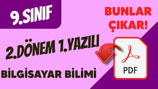 Bilgisayar Bilimi 9 Sınıf 2 Dönem 1 Yazılı Sınavı Python Ağırlıklı [upl. by Gambrill]