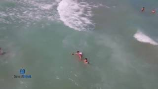 AUXDRON LIFEGUARD  Rescue drone saves drowning swimmer caught in undertow rip current [upl. by Sylvie465]