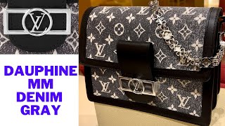 NEW Louis Vuitton Dauphine Monogram Jacquard Denim Gray Cruise 2023 [upl. by Ellevel]