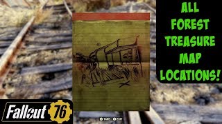 Fallout 76 All Forest Treasure Map Locations [upl. by Notlit]