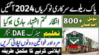 Pak Railway New Jobs Advertisement 2024  Pak Railway New Jobs 2024 All Pakistan  Railway Jobs 2024 [upl. by Marcell869]