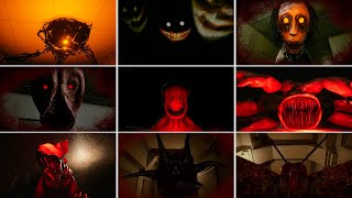 【 Inside the Backrooms 】 All Entity Dead Jumpscares  All Ending scenes [upl. by Efal466]