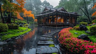 Overcome Insomnia amp Sleep Well With Rain In Japanese Zen Garden 🌧️ Rain Sound For Sleep Fast amp Relax [upl. by Enaols311]