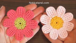 CROCHET EASY How to crochet beautiful flower [upl. by Aihsik]