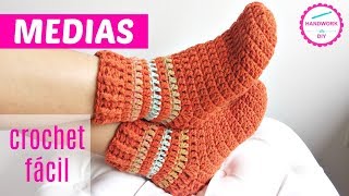 CÓMO TEJER MEDIAS A CROCHET PARA ADULTOS [upl. by Pryce]