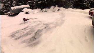 Kyosho Blizzard SR Plowing Driveway at 10x Normal Speed [upl. by Severn25]