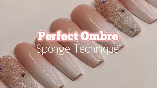 PERFECT OMBRE WITH GEL POLISH  SPONGE METHOD NO BUMPS  WATCH ME MAKE PRESS ON NAILS JAZZIE NAILZ [upl. by Pittman]