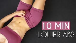 10 MIN LOWER ABS WORKOUT No Equipment Lower Belly Burn Intense [upl. by Amlev634]