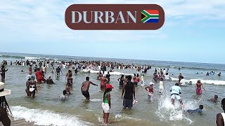 I was SURPRISED so many Blacks can swim  South Beach Durban South Africa [upl. by Enialb473]