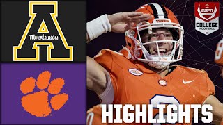 Appalachian State Mountaineers vs Clemson Tigers  Full Game Highlights  ESPN College Football [upl. by Ellenoj]