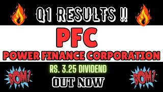 PFC Q1 Results  POWER FINANCE CORPORATION Share Latest News  PFC Stock News Today  pfcshare [upl. by Olds]