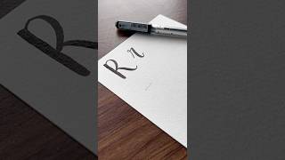 Letter R uppercase and Lowercase by using brush pen handlettering art [upl. by Ause]