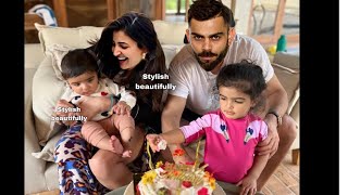 Anushka Sharma Virat with son akaay Kohli and daughter vamika Kohli enjoying family time at home [upl. by Alenas]