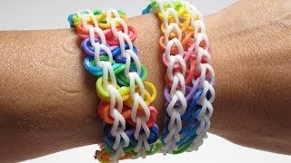 永遠的愛手鍊 InfinityTaffy Twist Bracelets 彩虹編織器中文教學 Rainbow Loom [upl. by Anilocin405]