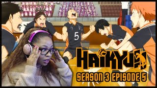 WERE STILL IN THIS SHIT HAIKYU SEASON 3 EPISODE 5  FIRST TIME WATCHING [upl. by Ecirtael]