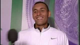 Nick Kyrgios postmatch interview  Wimbledon 2014 [upl. by Radbourne169]