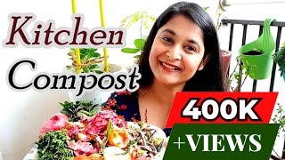 Kitchen Waste Compost I How to make COMPOST at home I कम्पोस्ट बनाएं I kitchencompost gardening [upl. by Arytal]