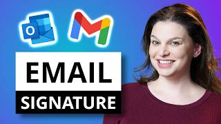 Make Outlook amp Gmail Signature using Canva [upl. by Adnilak]