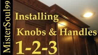 How to Install Knobs and Handles on cabinets [upl. by Lerej]