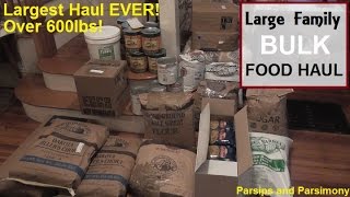 Largest Bulk Food Haul EVER Large Family Saving Money On Food [upl. by Odlaw]