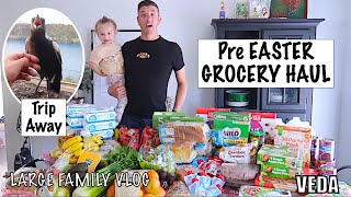 Short TRIP AWAY amp Pre Easter GROCERY HAUL  Large Family of 13 Daily Vlog [upl. by Niledam]