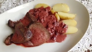 Hirschbraten mit KirschCognac Sauce [upl. by Ciccia]