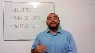 PRESUPUESTO 1  RENDIMIENTOS [upl. by Sheryle]