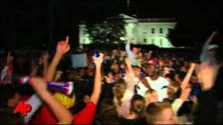 Raw Video Crowds Cheer Outside White House [upl. by Ordnazil]