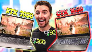 GTX 1650 vs RTX 3050  Não compre um NOTEBOOK COM GTX 1650 [upl. by Nosreip]