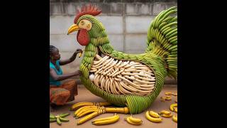 A woman kneeling down next to a sculpture of a 𝚌𝚑𝚒𝚌𝚔𝚎𝚗  𝙰𝚙𝚙𝚕𝚎 𝚎𝚕𝚎𝚙𝚑𝚊𝚗𝚝  0𝚇 𝙾𝚗𝚒𝚘𝚗 𝙻𝚘𝚘𝚔𝚜  love [upl. by Ardnuaek]