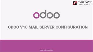 Odoo V10 mail server configuration [upl. by Nalad]