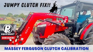 Massey Ferguson Clutch CalibrationJumpy Clutch Fix [upl. by Borlase96]