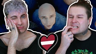 REACTION Dons  Hollow  LATVIA Eurovision 2024 [upl. by Cyd]